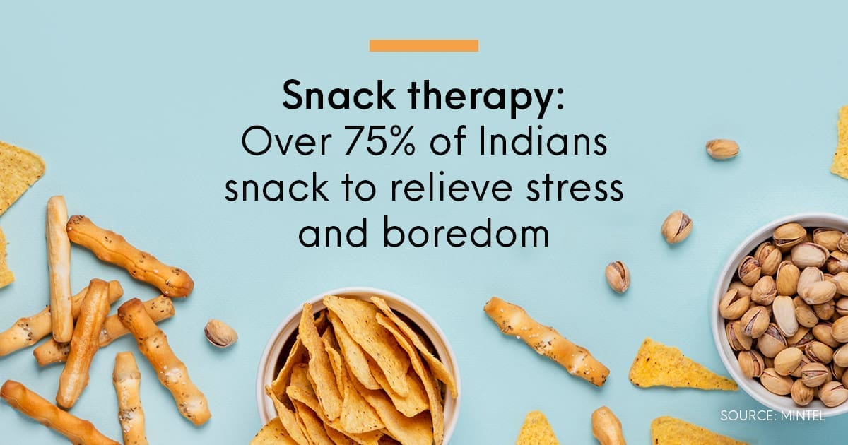 Snacking for stress relief